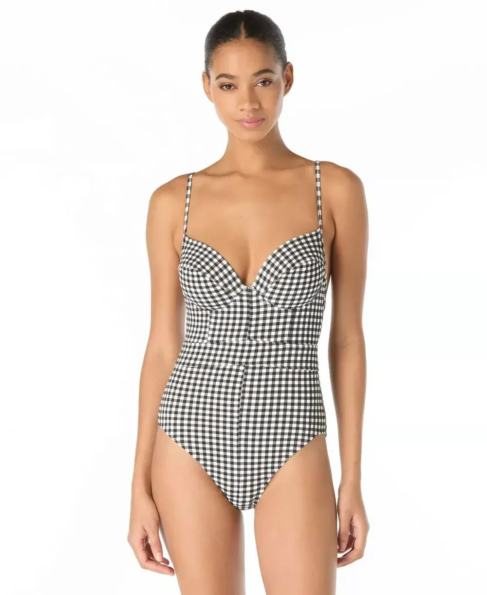 MICHAEL Michael Kors Women's Underwire One-Piece Swimsuit Size 8 3511